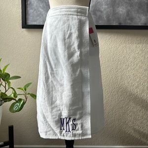 White Towel Wrap Skirt